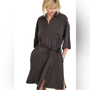 MARINE LAYER Brown Renata Shirt Dress Womens Size Small 2844